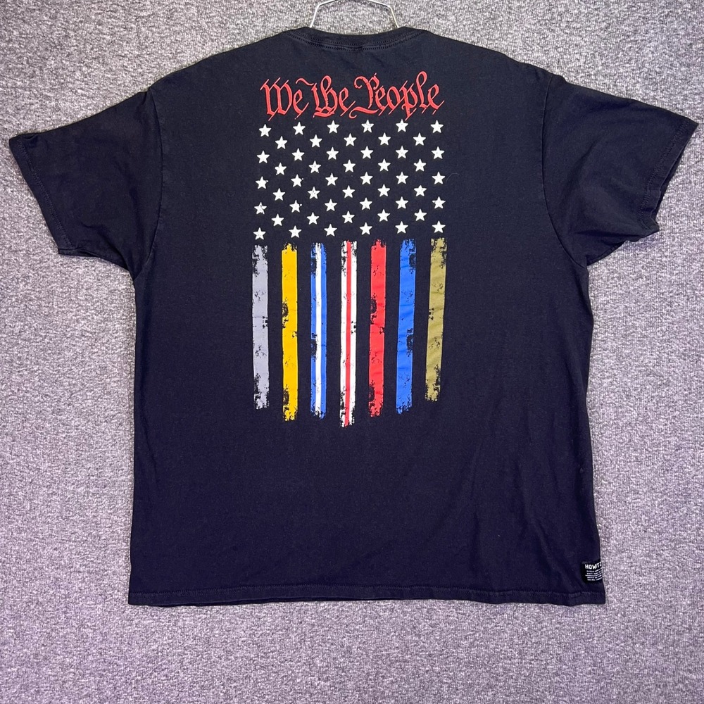 Howitzer Shirt Men XL Black American Flag Patriotic Casual Freedom We The People
